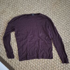 Zara Maroon Burgundy Long Sleeve Sweater Top